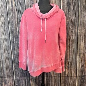 Calvin Klein Pink Cowl Neck Hoodie- size XL